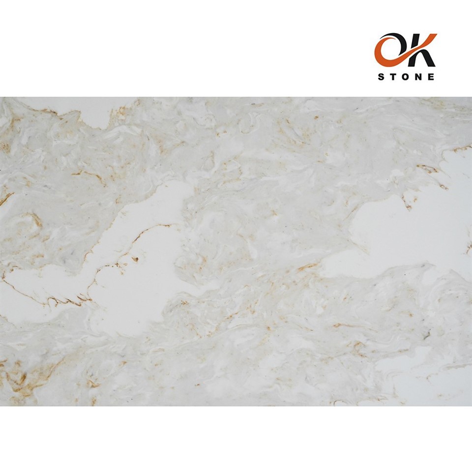 Pure White Quartz Jade Slab Modern Countertop suppliers